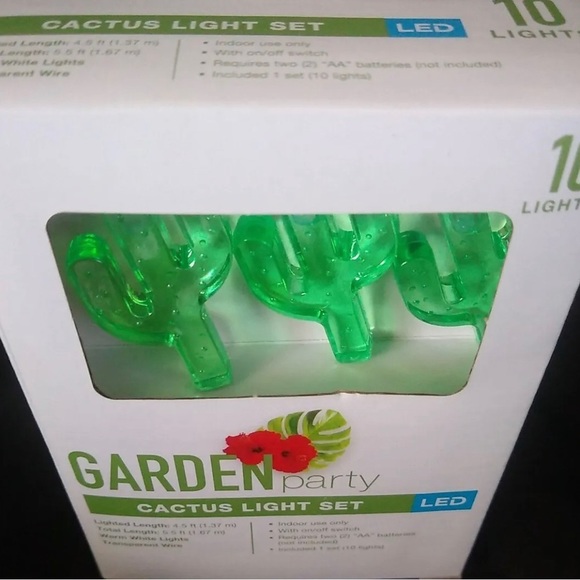 2 Brand New super cute white LED cactus party light sets - Picture 3 of 7